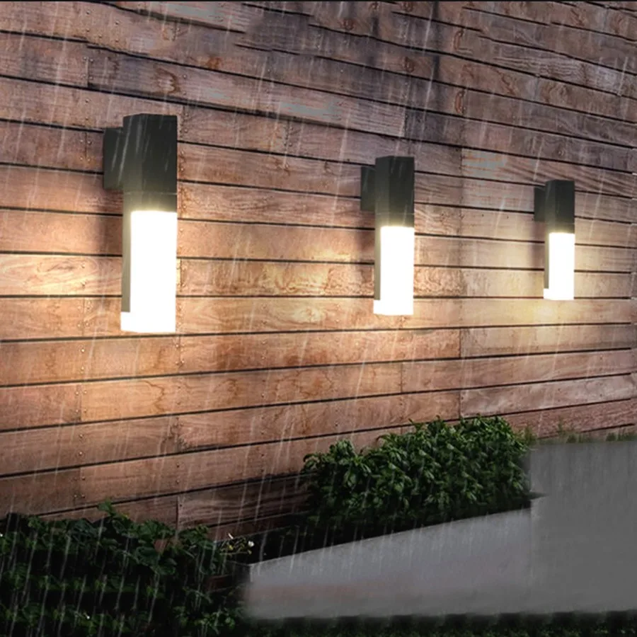 1PCS Modern PIR Motion Sensor Outdoor Wall Lamp Waterproof Acrylic Garden Porch Wall Light Villa Hotel Aisle Corridor Sconces