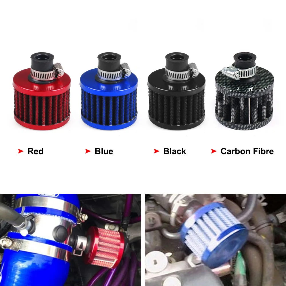 12MM Universal  Air Filter Motorcycle Turbo High Flow Racing Cold Air Intake Filter Mushroom Head Auto Parts TT101988