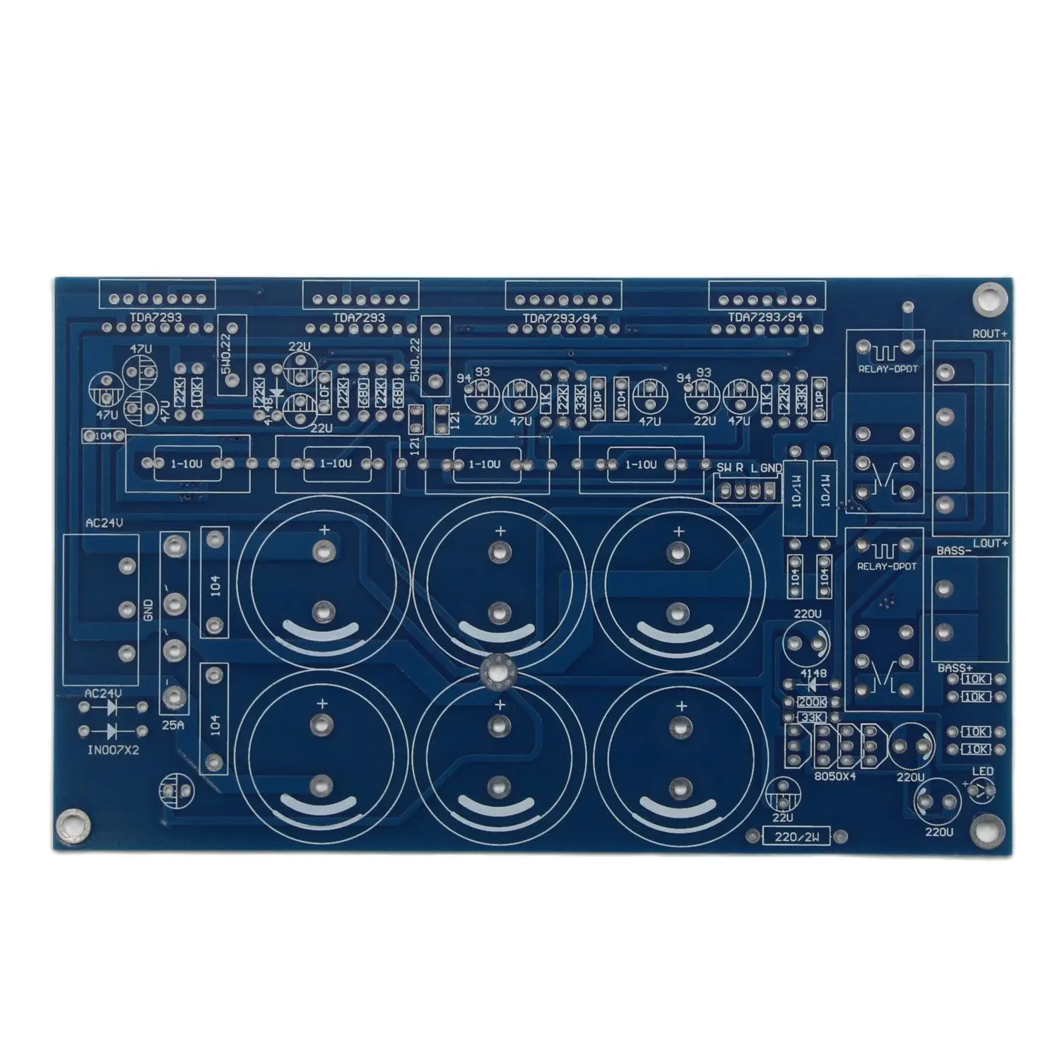 2X80W + 160W 2.1 Drie Kanaals TDA7293 Hifi Home Audio Eindversterker Pcb