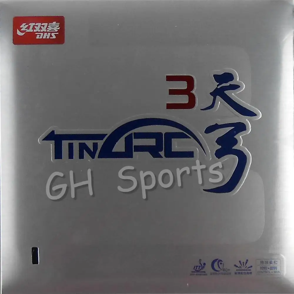 DHS TinArc 3 Pips-in Table Tennis PingPong Rubber With high elastic Sponge for a racket indoor sports racquet sports