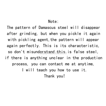 1件大馬士革鋼DIY刀具製作材料,玫瑰三明治紋鋼刀坯已進行熱處理 10 最佳銷售 刀坯 - №9