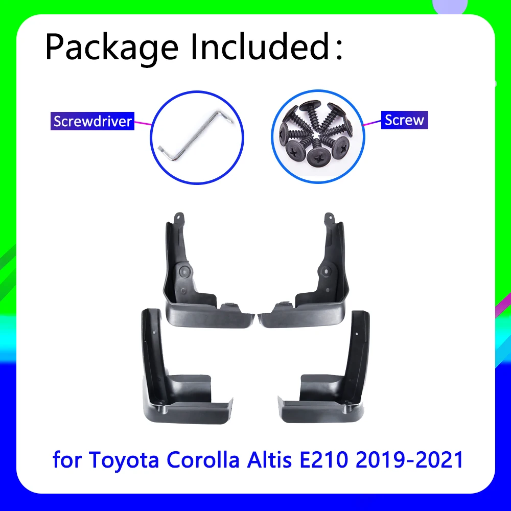 Mudguards For Toyota Corolla Altis E210 Sedan Saloon 2019 2020 2021 Cladding Splash Mud Flaps Mud guards Mudflap Car Accessories