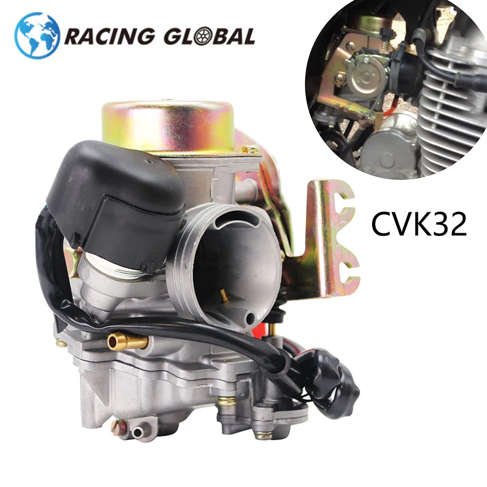 

AlCON-CVK32 Motorcycle Carburetor KEIHIN 32mm Power Pump For GY6 150CC 200CC 250CC Engine ATV Scooter QUAD Universal