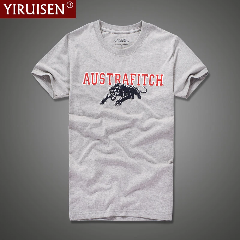 Wholesale YIRUISEN Brand Clothing Applique Design Short Sleeve T Shirt Men 100% Cotton O-neck Fashion Summer Top Tees Tshirt