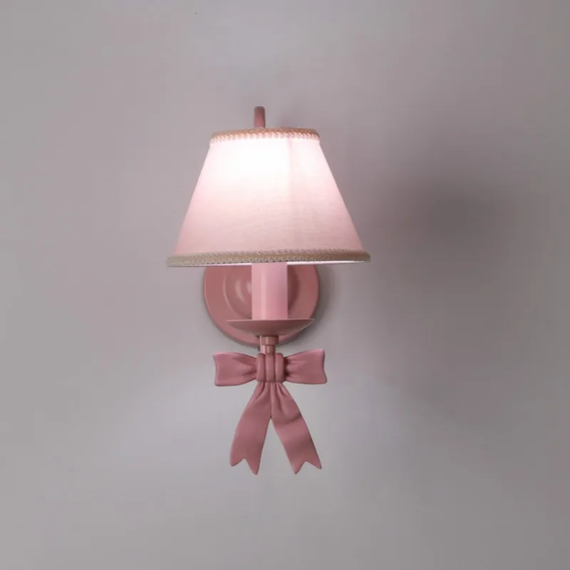 

Wedding Decoration Bowknot Wall Lamp Princess Room pink Bow light Girl Children Room Bedroom Bedside pink Wall Lamp kid Lighting