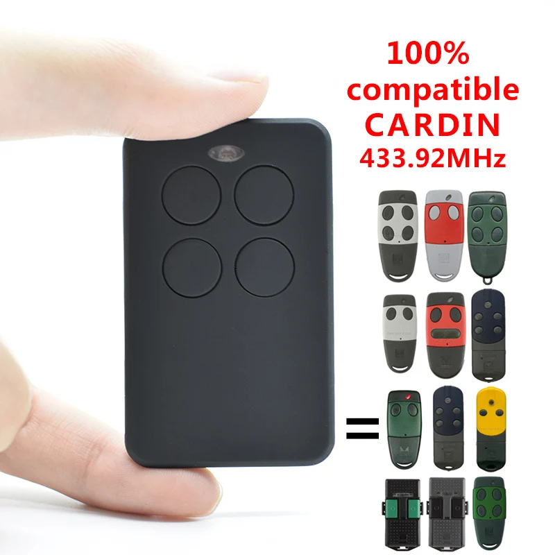Cardin S449 Garage Door Remote Control for Cardin TRQ S449,TXQ S486,TXQ S449 433.92MHz Rolling Code Gate Keyfob Transmitter