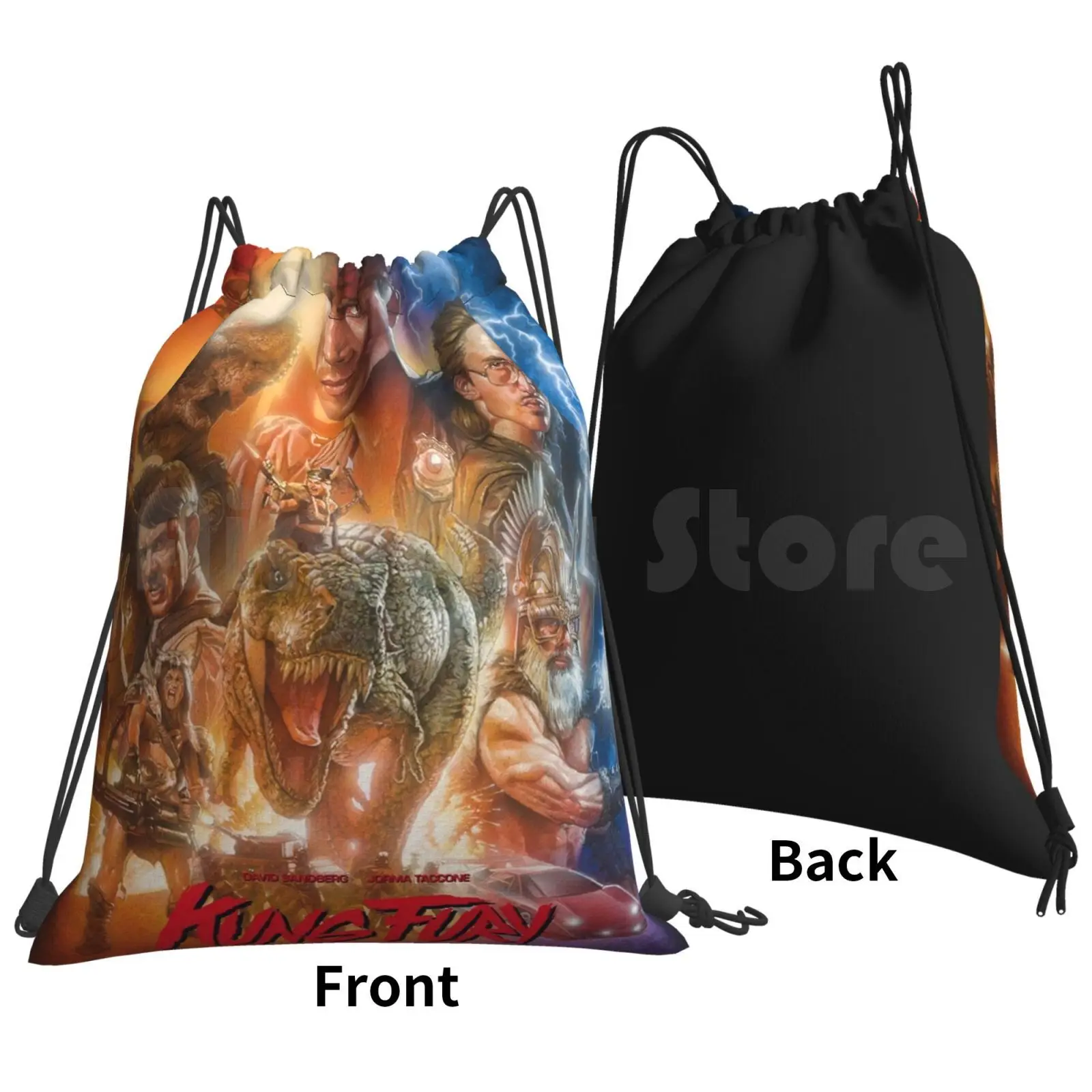 Kung Fury Backpack Drawstring Bags Gym Bag Waterproof Volta The Volta Volta Logo Band Alternative Indie Pop All Products