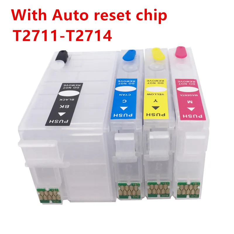 Cartucho de tinta recargable para impresora Epson, recambio vacío 2711 T2711 27XL, para Epson WorkForce WF-3620DWF 3640DTWF 7110DTW 7610DWF 7620 wf7710 7720