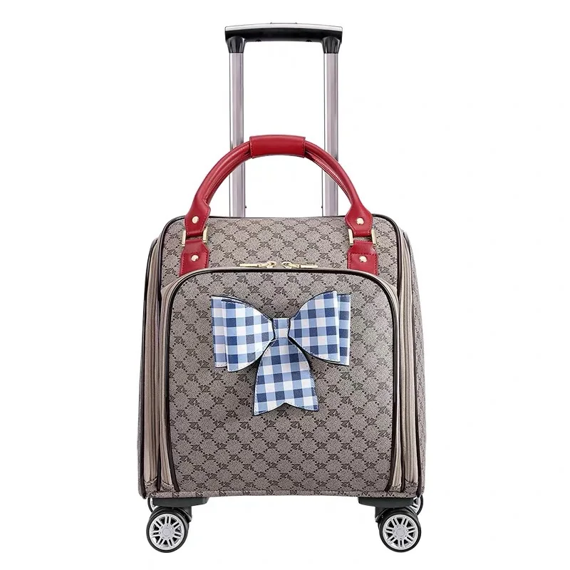 Hot!New Vintage gray Rolling luggage Women Carry-Ons boarding bag Fashion Travel suitcase Men spinner brand Trolley suitcases