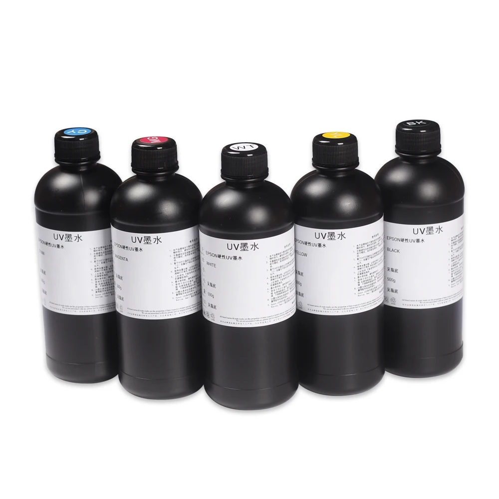 UV ink for EPSOM print head LED lamp L800 L805 R1390 L1800 R2000 R1800 A3 A4 Flatbed uv printer quick-drying ink 250ml 500ml