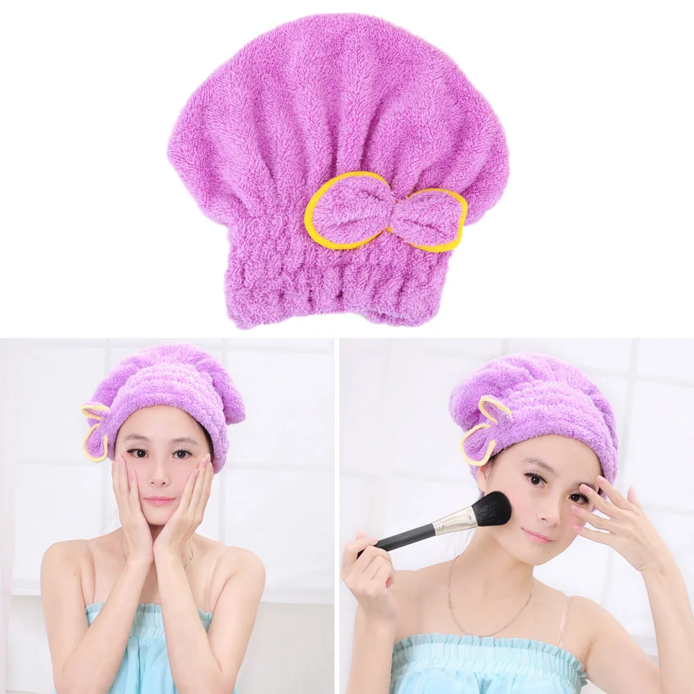 Microfiber Quickly Dry Hair Hat Bathroom Hats Shower Cap Wrapped Towels Home Textile Bath Accessories