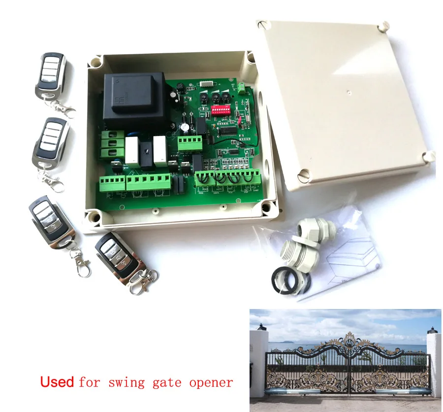 220VAC automatic swing gate opener motor operator circuit board electronic card controller for automatic gate opener dual