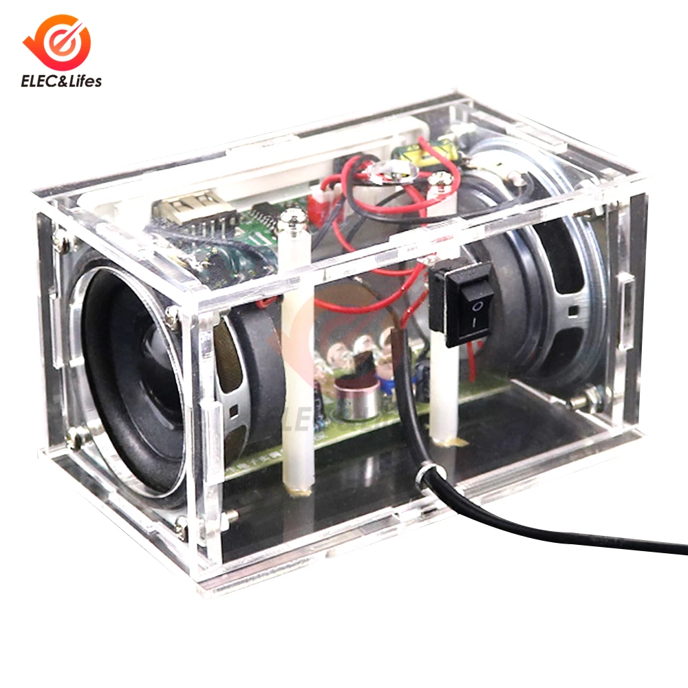 DC 4.2-5V DIY Bluetooth Speaker Production and Assembly Electronic Welding Kit Teaching Practice DIY Electronic Kit 3W+3W