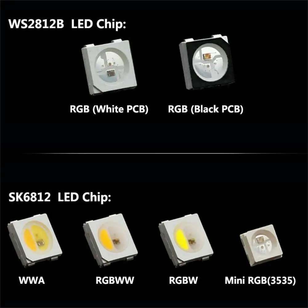 

10~1000pcs WS2812B (4pins) 5050 SMD Black/White version WS2812B SK6812 Individually Addressable Digital RGB RGBW LED Chip DC5V