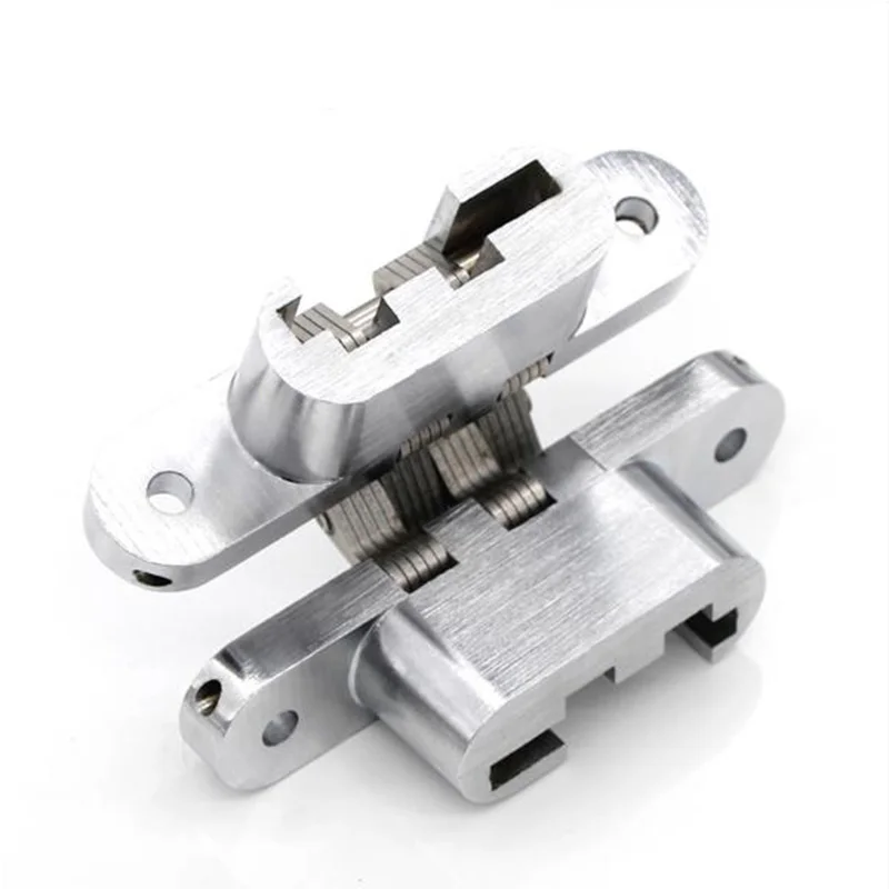 Bisagras ocultas de acero inoxidable 304, 2 uds, Cruz oculta integrada, bisagra de puerta plegable de carga pesada, herrajes para muebles