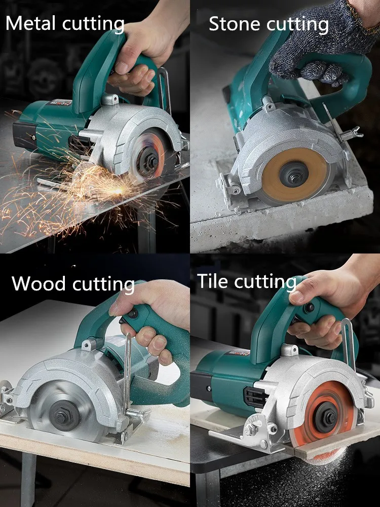 Woodworking saw cutting tile multi-function household small woodworking stone portable chainsaw cutting machine