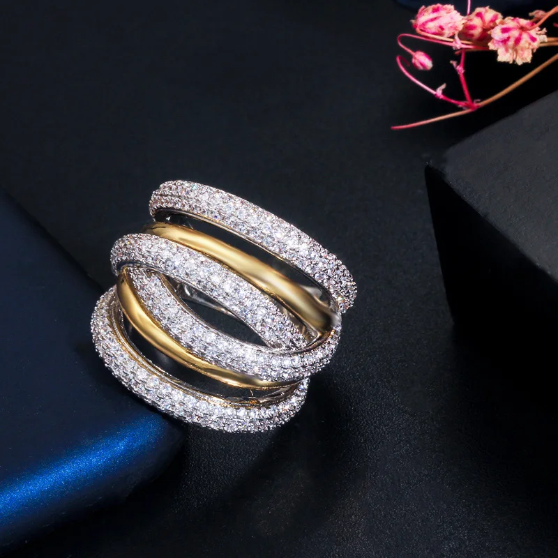 CWWZircons Designer Luxus Verdrehte Linien Geometrie CZ Verlobungsringe Dubai Naija Brautschmuck Großhandel J0103 – Detail 8