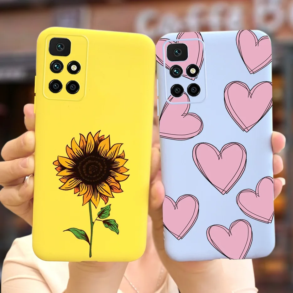 Redmi 10 Case Stylish Sunflower Daisy Cover Case For Xiaomi Redmi 10 Redmi10 Phone Cases 6.5\'\' Soft TPU Fundas Shockproof Bumper