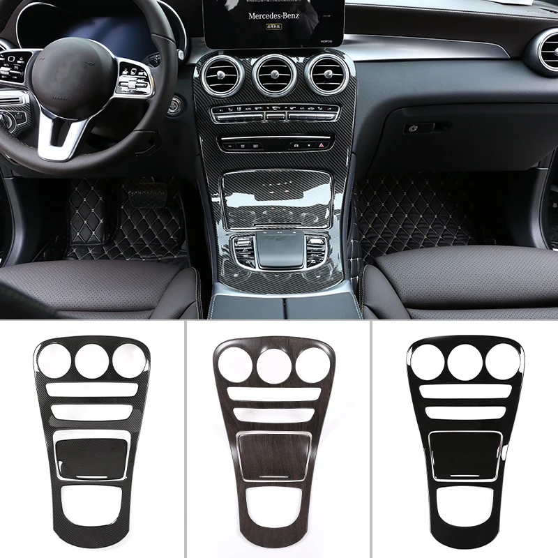 1 Set Car Interior Center Console Gear Shift Panel Cover Trim For Mercedes Benz C GLC Class W205 X253 2019 2020 Car Accessories