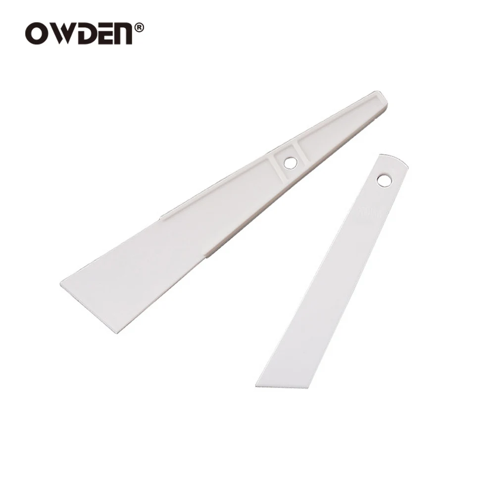 OWDEN Leather Craft Tools White Plastic Gumming Board Smear Glue Scraper Smear Glue Tools  DIY Gumming Easily