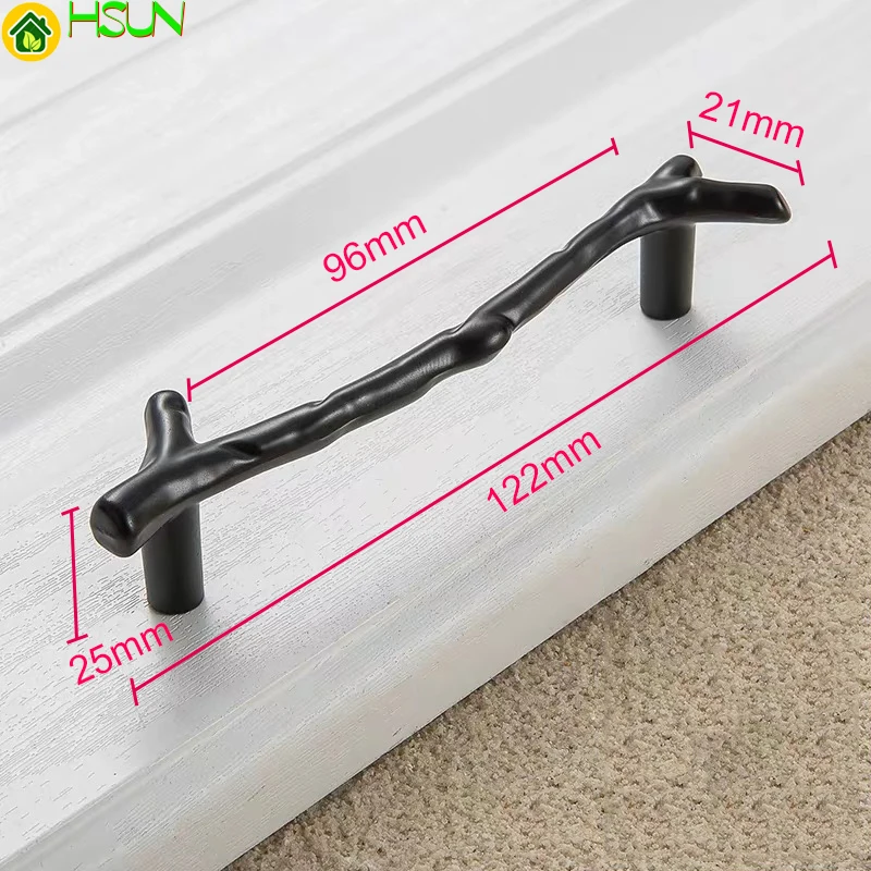 Furniture Cabinet Drawer Handle Knob Kitchen Metal Zinc Gold Silver Black Tree Branch Twig Cupboard Wardrobe Closet Door Pull