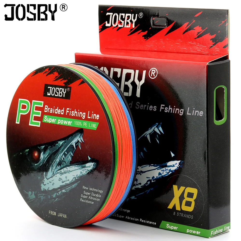 JOSBY Pesca 8 Stränge Alles Für Fly Schnur Monofile Carp Geflochtene Angelschnur Japan Pe Zubehör 100M 200M 300M 500M