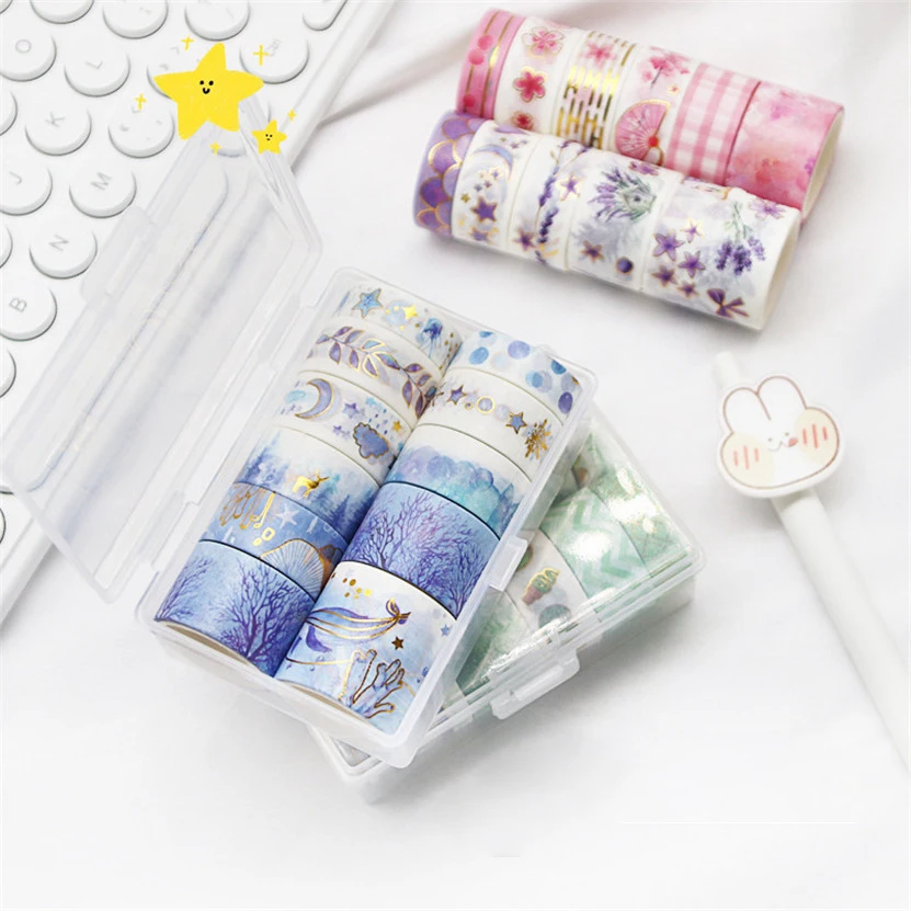 

11 pcs Lot Washi Tape Set DIY Diary Scrapbooking Assorted Stickers Kawaii Masking Tape Colored Washitape School Stationery Store