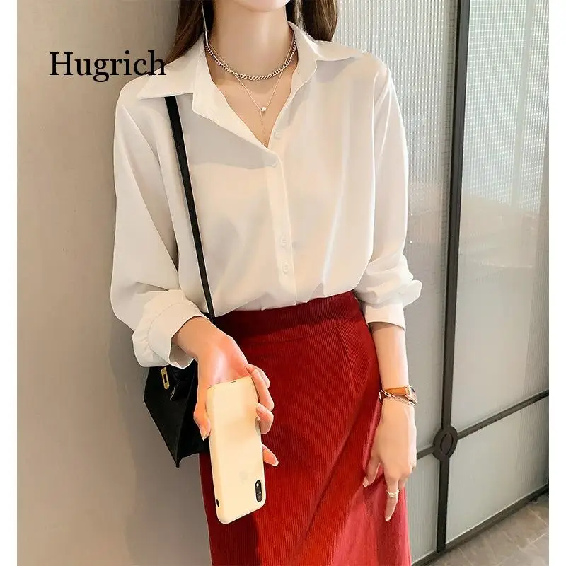 Chiffon Top Female 2021 Spring New Design Fashion Office Style Top Professional Elegant Long Sleeve Shirt