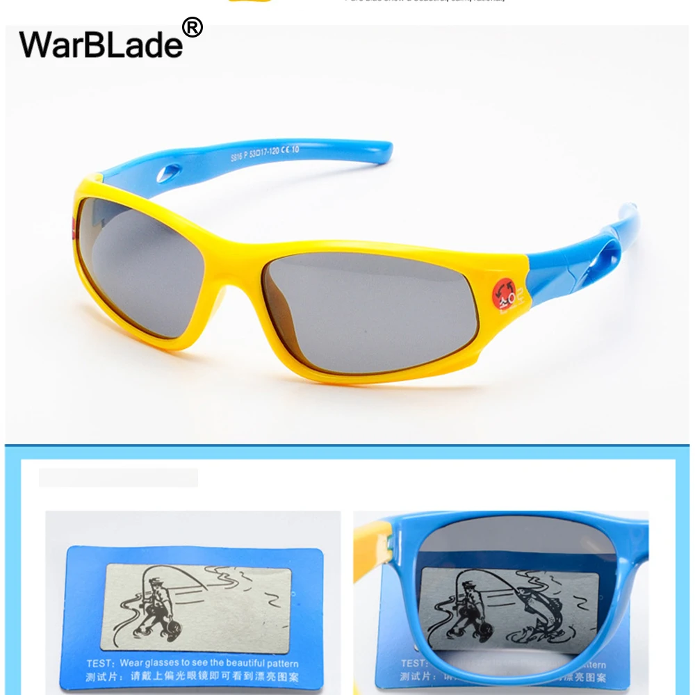 

Brand TAC Flexible Kids Sunglasses Polarized Boy Girl Child Sport Sun Glasses 100%UV Goggles Oculos De Sol Gafas WarBLade