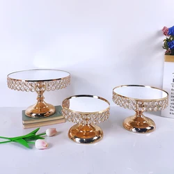 Gold Antique Metal Round Cake Stand Set Wedding Birthday Party Dessert Cupcake Pedestal Display Plate Home Decor