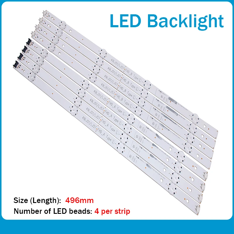 LED Backlight strip 8 Lamp For LG Innotek 17Y 49