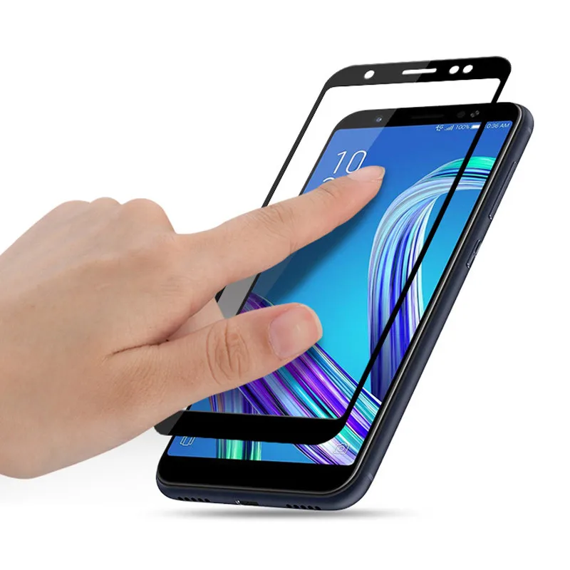 الزجاج المقسى ل Asus ZenFone ماكس M1 ZB555KL غطاء كامل واقية الزجاج حامي الشاشة ل ZB555KL X00PD 5.5"