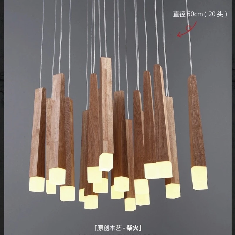 American country style pendant lights wood pendant lamps led warm lighting fixtures for home decorative house garden readingroom