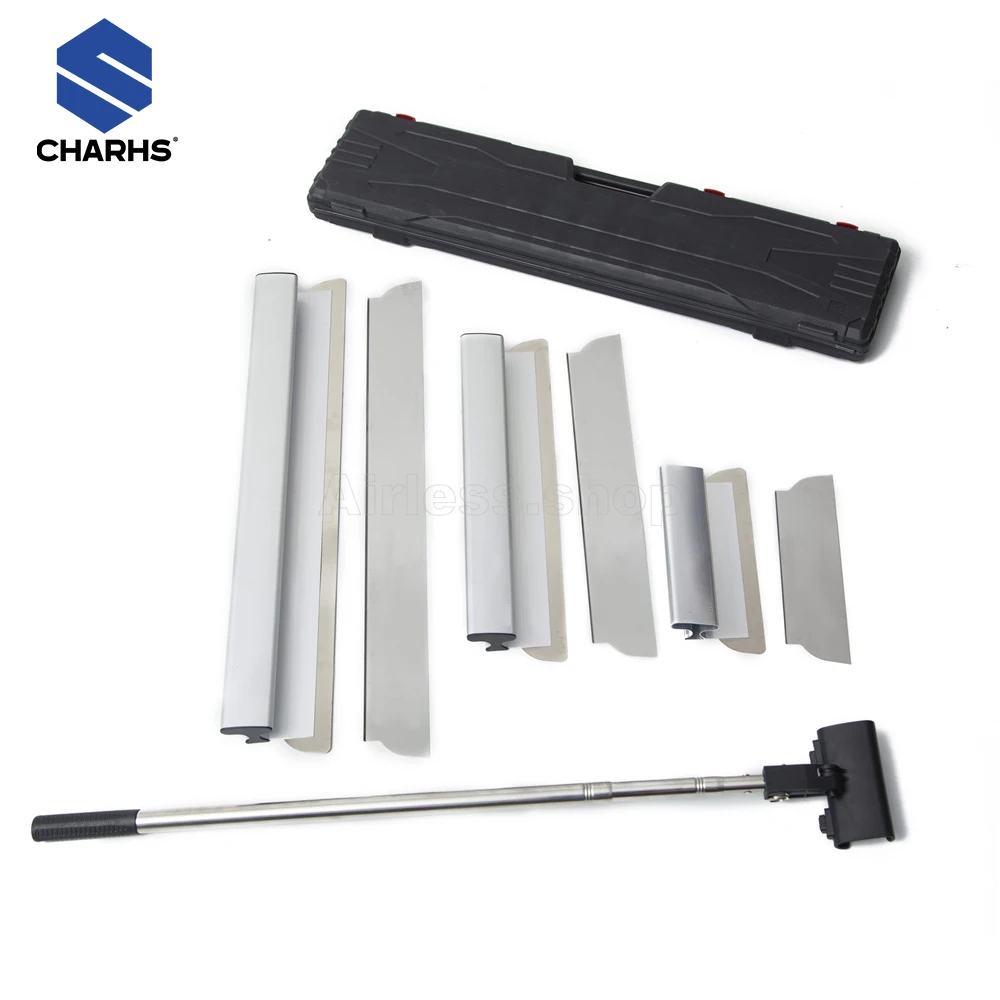 Charhs Skimming Blade Set com alça extensível, espátula de reposição para pintura, ferramentas de parede, 0.5mm, 0.3mm, 10 \