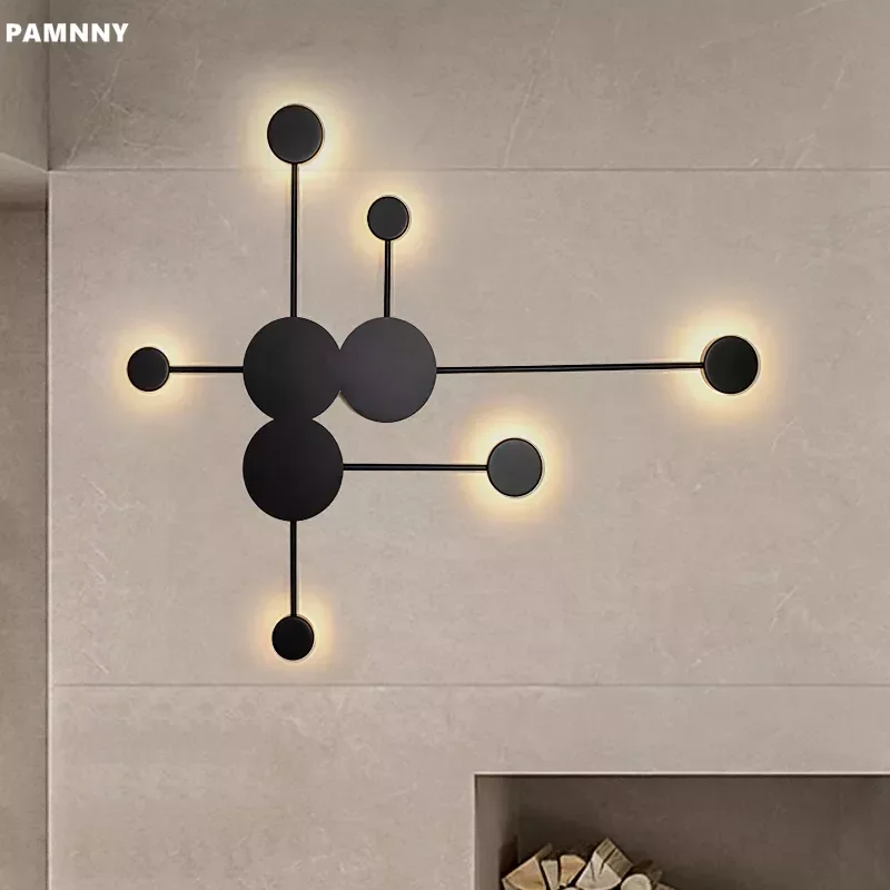 Nordic Simple Led Wall Lamp Postmodern Creative Personality Living Room Bedroom Bedside Wall Sconce Home Decorative Lighting