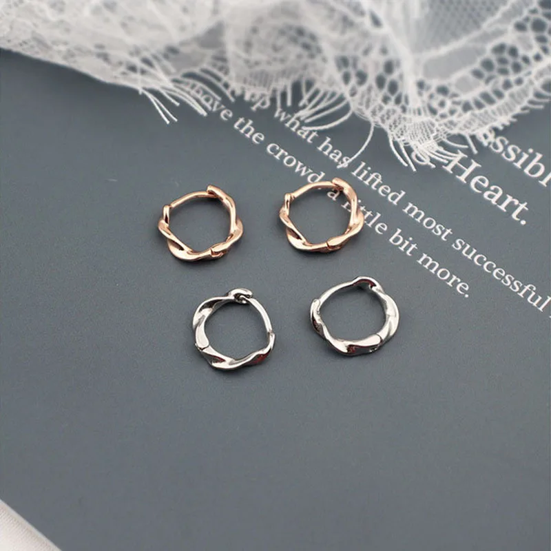 XIYANIKE Silver Color Hot Sale Korean Twisted Earrings Simple Temperament Exquisite Hot Semale Sexy Jewelry Gift Cерьга
