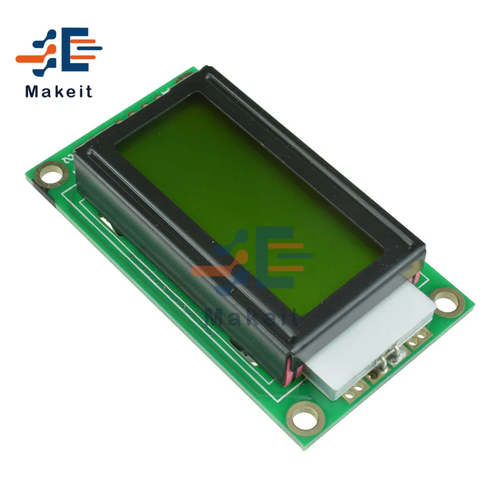 Module d'affichage LCD 5V 0802, rétro-éclairage jaune bleu HD LED, panneau d'affichage OLED, 8x2 caractères TFT, Module LCD pour Arduino