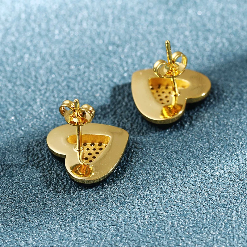 Fashion Earrings 2020 Women\'s Earrings Heart White Real Natural Ceramic Earrings Stud Earrings Wedding Engagement Accessories