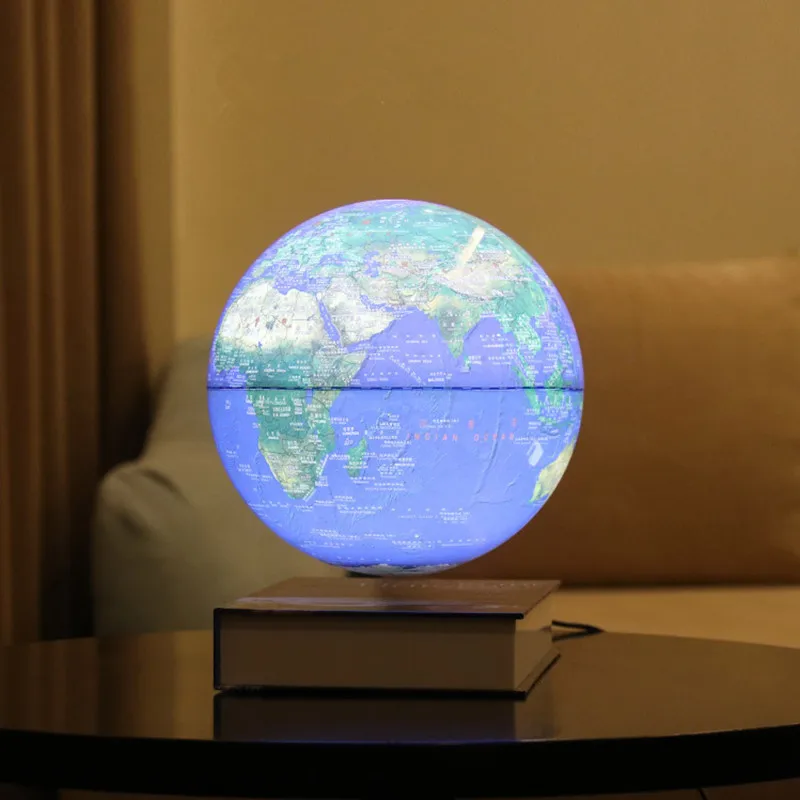 Lámpara levitante magnética con forma de libro, globo luminoso flotante de 8 pulgadas, mapa del mundo, uso escolar, Festival, regalo, decoración del