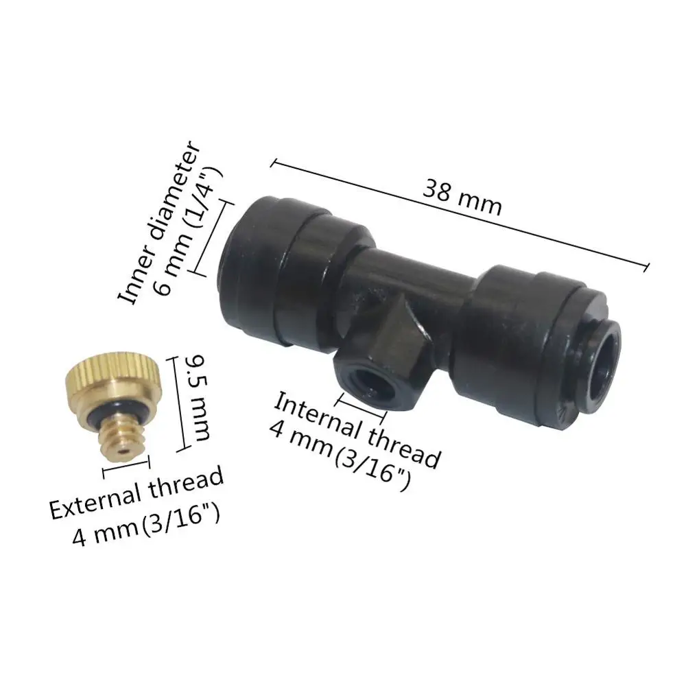 50 Set Low pressure Brass Misting Nozzle With 1/4