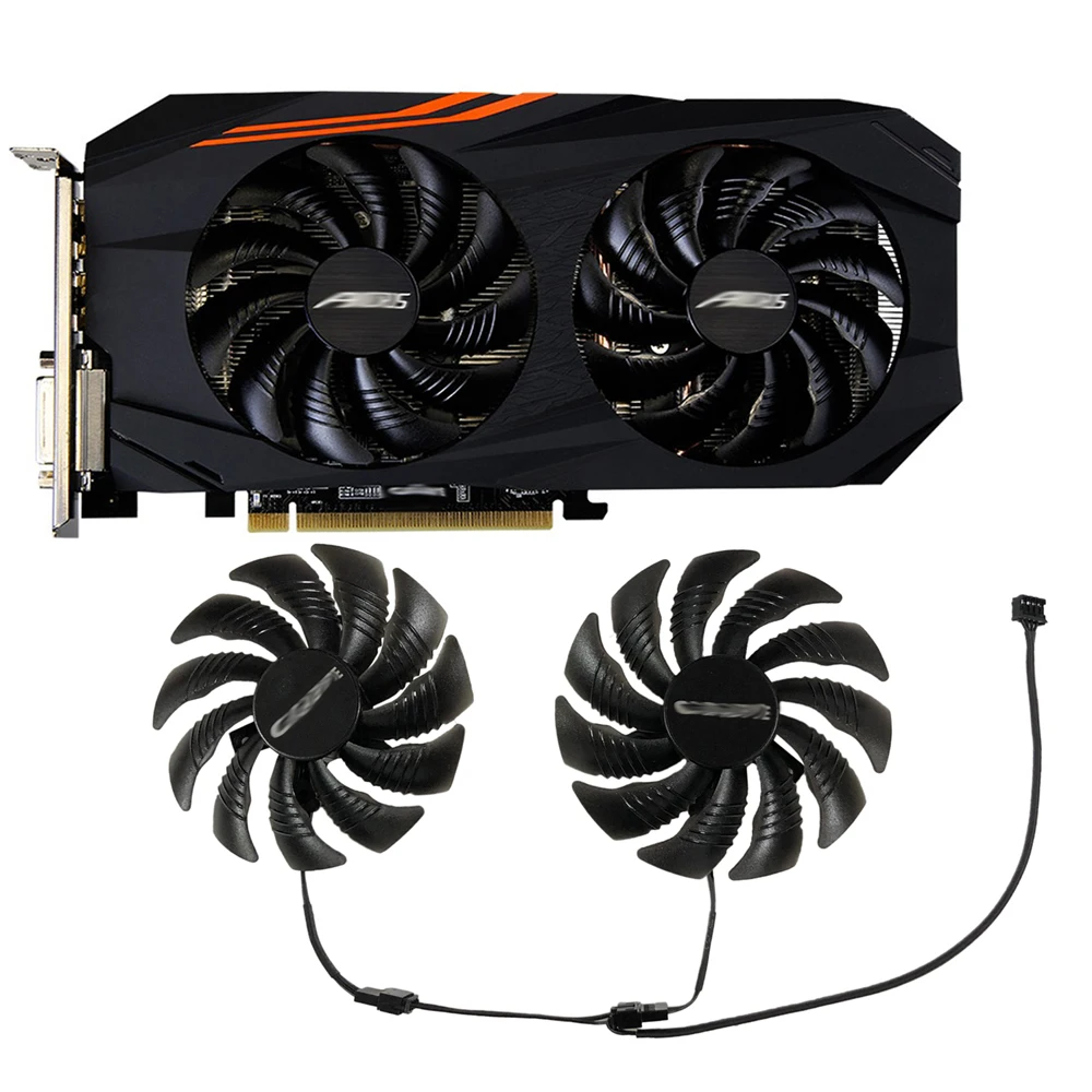 2 Teile/satz PLD09210S12HH, GPU Kühler Fan,GPU Grafikkarte Fan,Für GIGABYTE RX 570 AORUS,Für GIGABYTE RX 580 AORUS,Für GIGABYTE GTX1060 G1 Gaming,Für GIGABYTE GTX1050 G1 Gaming