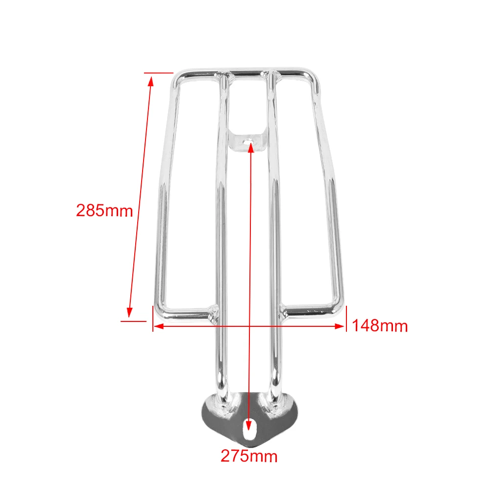 Portaequipajes para asiento trasero de motocicleta, estante de soporte para Honda Shadow Aero 750, 2003, 2004, Harley Sportster, negro/cromo