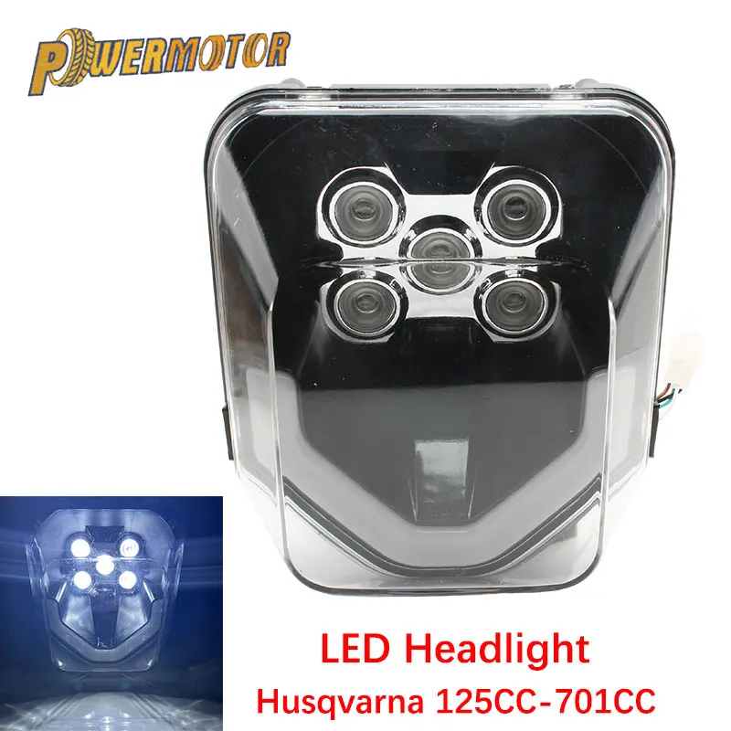 For Husqvarna TE 300 701 Supermoto Led Motorcycle Headlight 250 350 450 FE FC TC Enduro 2016 To 2023 Motocross Modified Parts