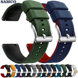 Bracelet de montre en Silicone de qualité supérieure, 18mm 20mm 22mm, à dégagement rapide, en caoutchouc, de remplacement