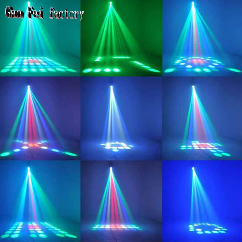 Small Airship 64 RGBW Color Changing Led Beam Moonflower Move Lighting Magic Pattern Stage Light