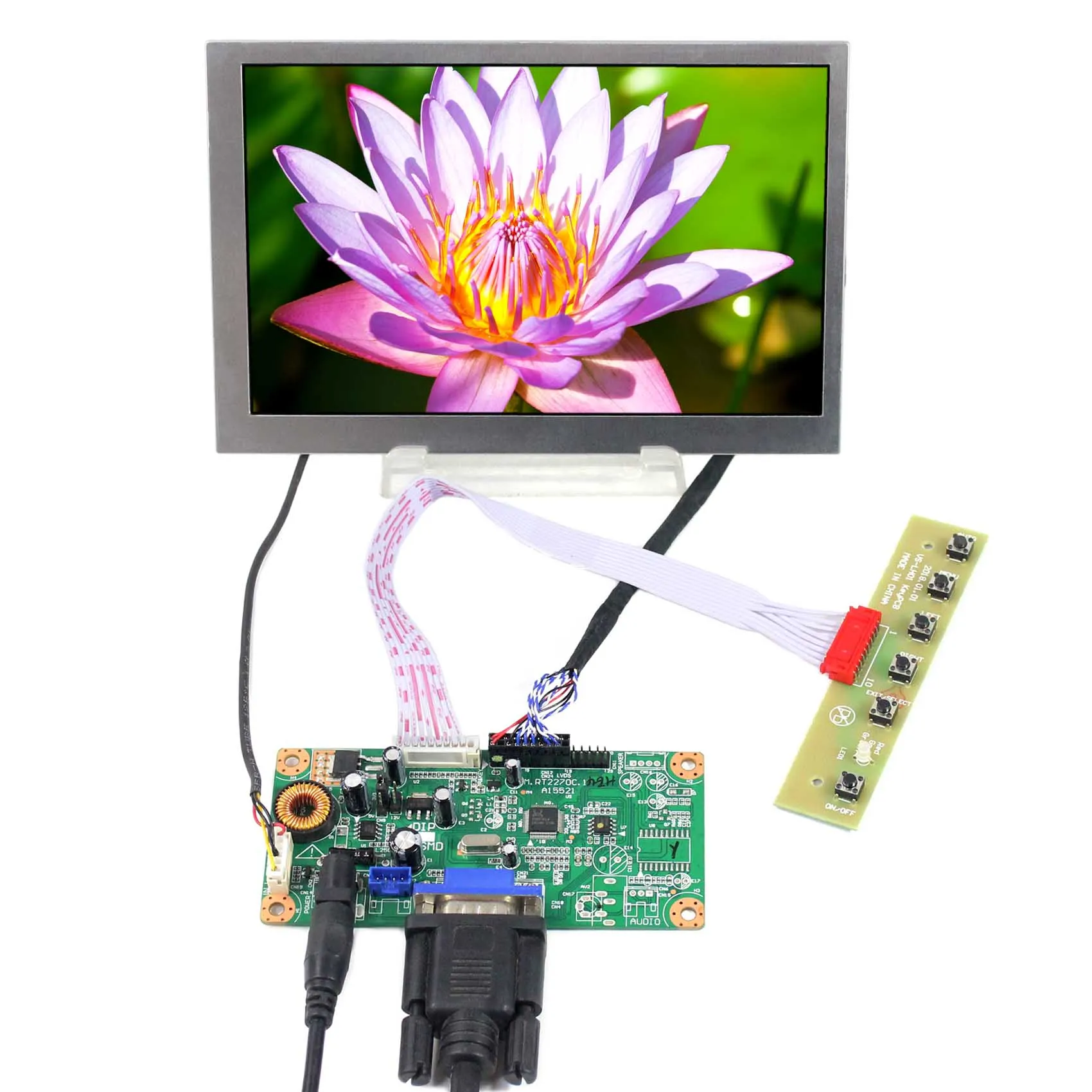 

7inch 800X480 LCD Screen G070VW01 V0 with VGA LCD Controller Board RT2270C-A