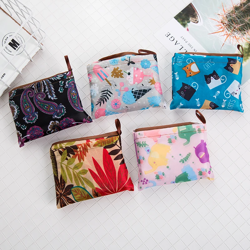 Große Tragetasche im persönlichen Stil, ECO, wiederverwendbar, Polyester, tragbar, Schultertasche, Damenhandtaschen, faltbare Tasche, Einkaufstasche, Aufbewahrung – Detail 8