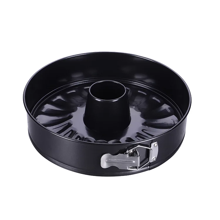 Round Chimney Cake Pan Baking Tools Carbon Steel Non-stick Live Bottom Buckle Mold DIY Cake Baking Tray k868