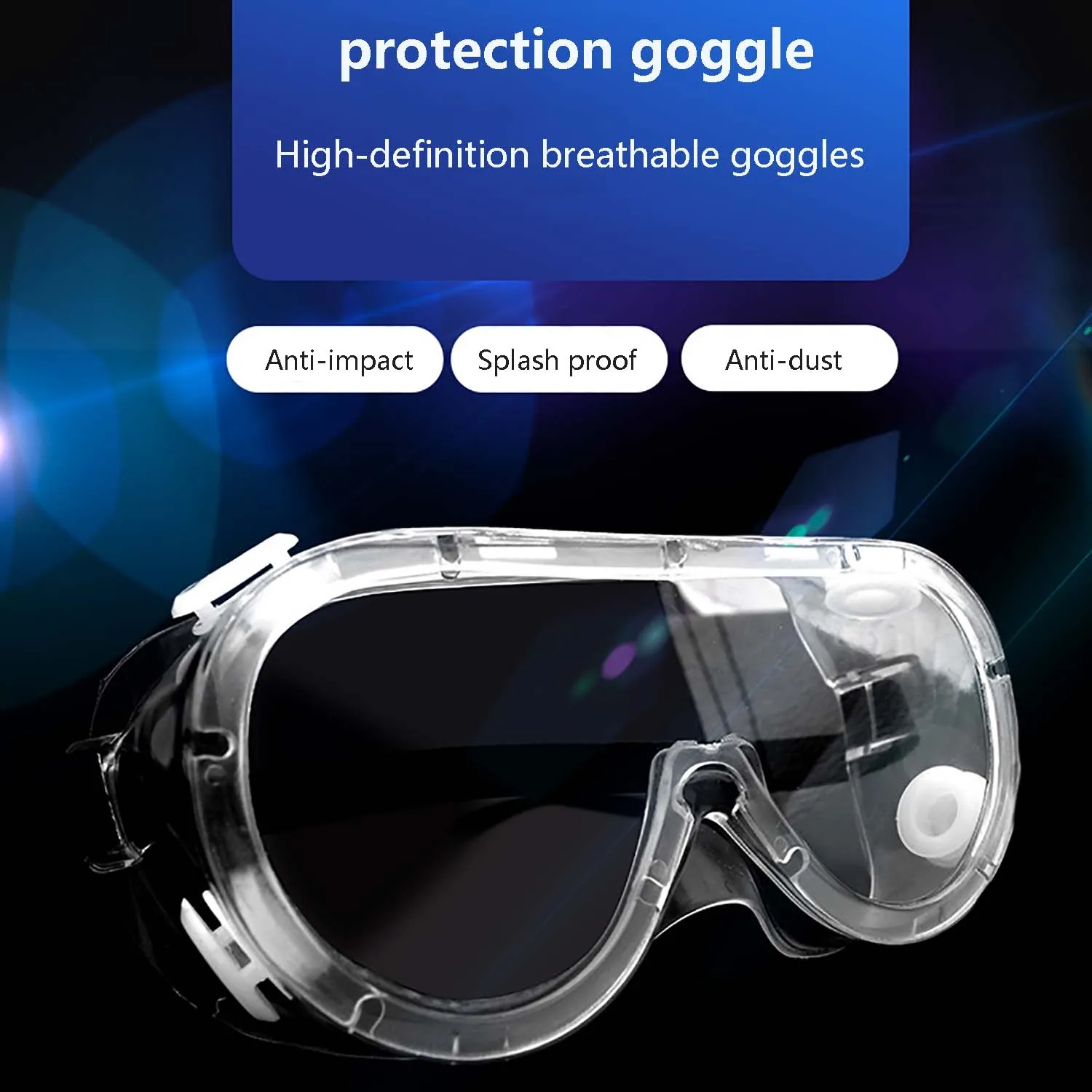 

Transparent Safety Goggles Anti-Splash Impact-Resistant Work Safety Protective Glasses For Carpenter Rider Eye Protector