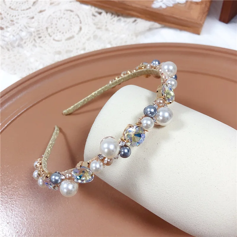 

Fashion Luxurious Rhinestone hair hoop Hair Accessories Women Girls Hair Band Hair Ponytail Rope Hairbands headwear new years